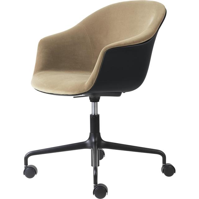 Gubi Bat Kontorstol - Polstret Mat Sort Elegance