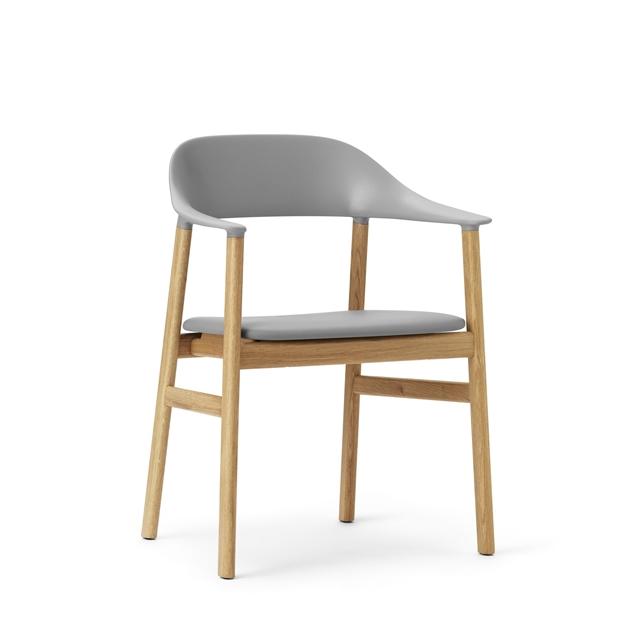 Normann Copenhagen Herit Spisebordsstol i Grå Læder