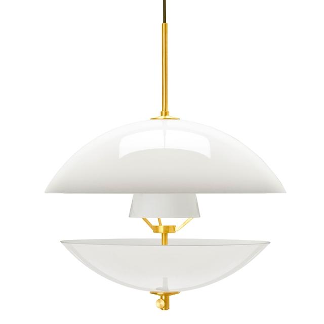 Fritz Hansen Musling Pendel i Hvid og Messing Ø55 cm