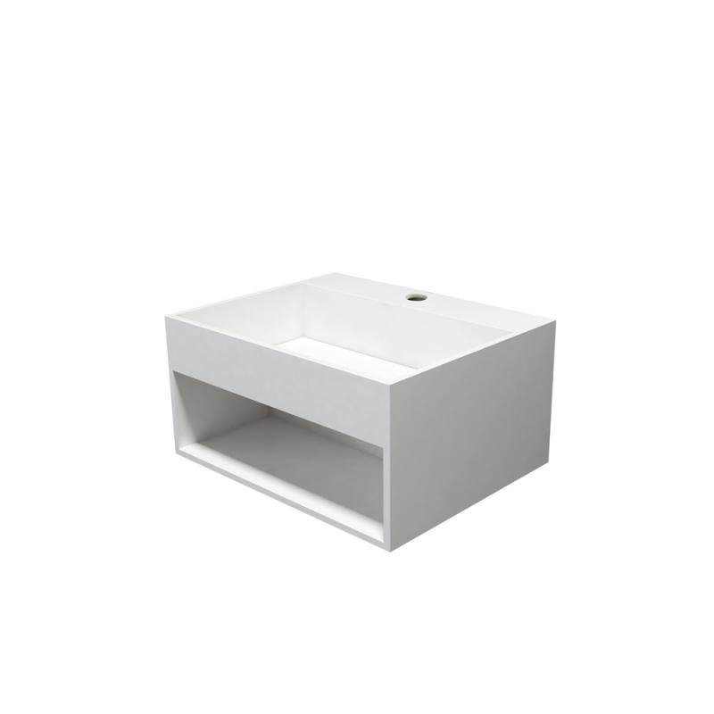 Malaga50 Solid Surface Vask med Hanehul - Uden Overløb