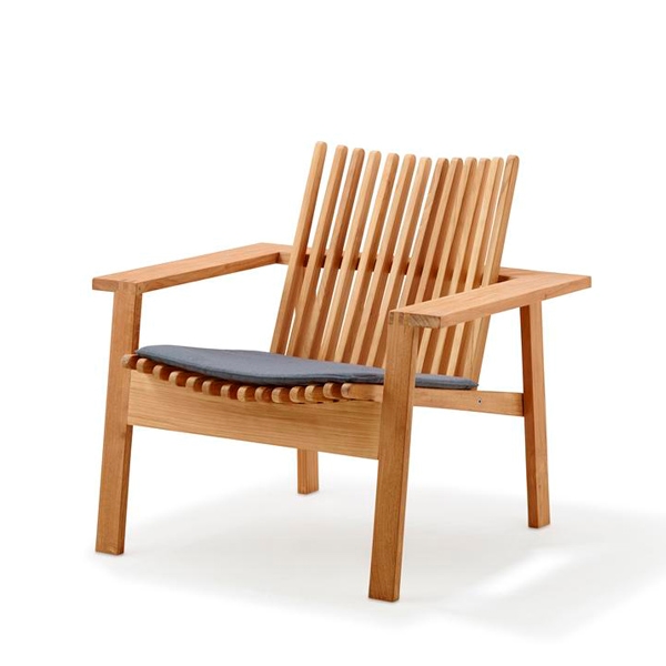 Cane-line Amaze Loungestol i Teak med Grå Hynde