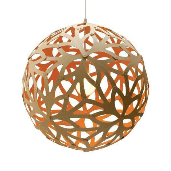 David Trubridge Floral Ø80 Orange Pendel - Unik Belysning