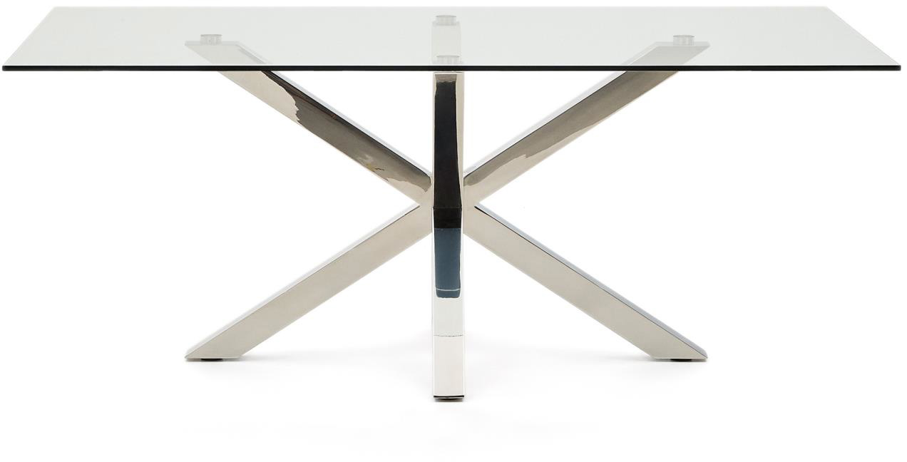 Argo Spisebord i Klar Sølv - Elegant Glasdesign