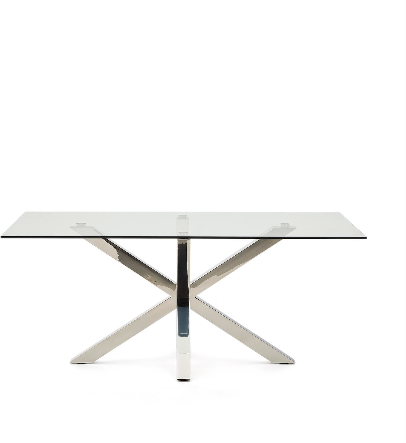 Argo Spisebord i Klar Sølv - Elegant Glasdesign