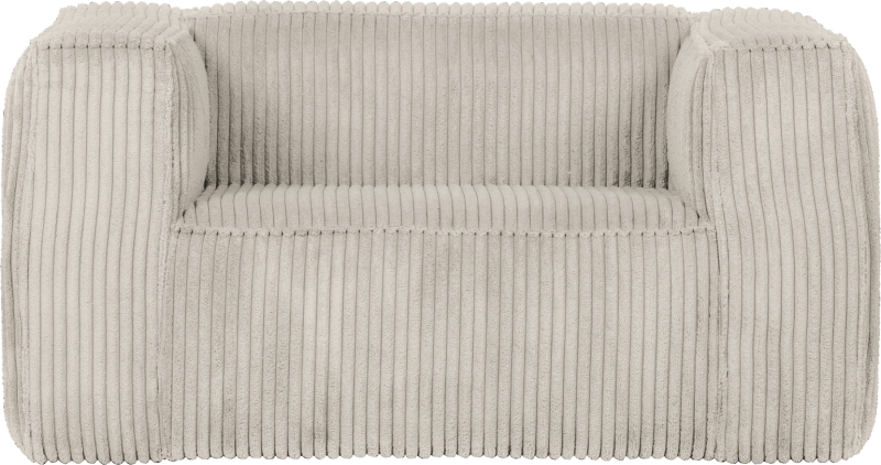Bean Loungestol i Ribbet Stof - Naturlig Elegance