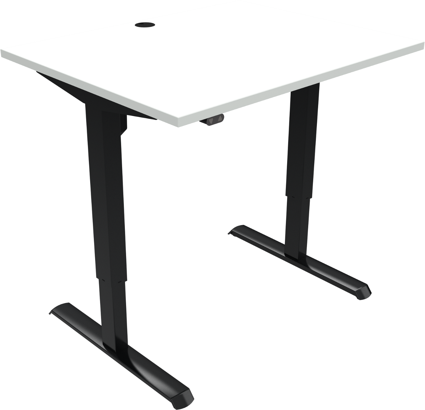 Adaptdesk To-bens Hæve-/Sænkebord i Hvid og Sort