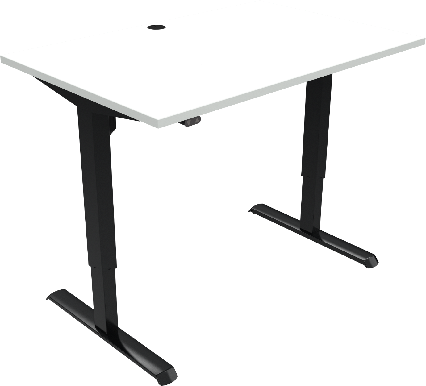 Adaptdesk To-bens Hæve-/Sænkebord i Hvid og Sort