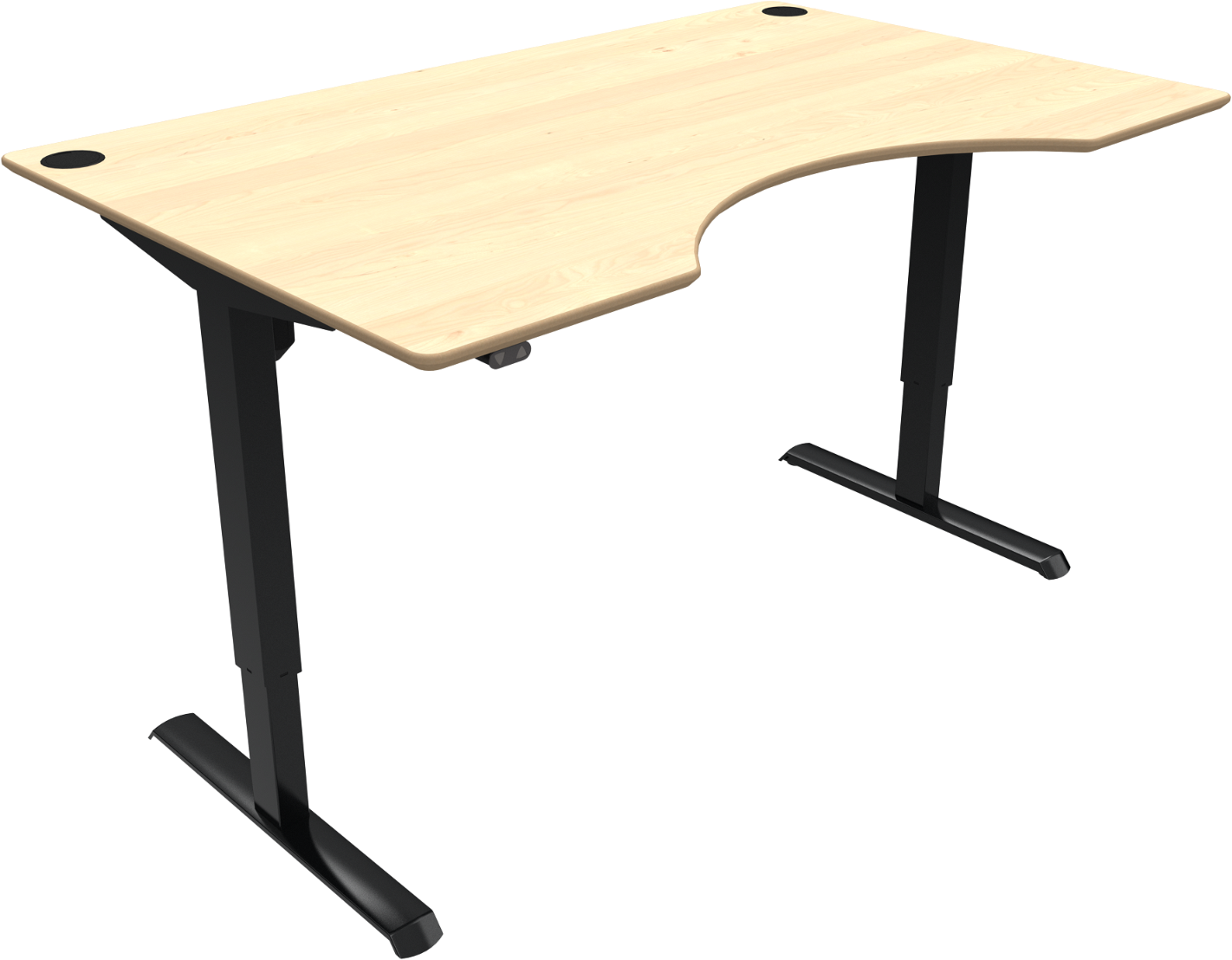 Adaptdesk To-bens Hæve-/Sænkebord i Ahorn - Black Friday!