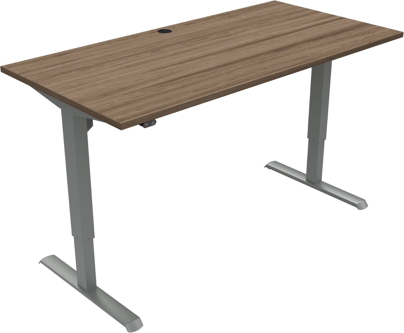 Adaptdesk To-bens Hæve-/Sænkebord i Mørk Valnød