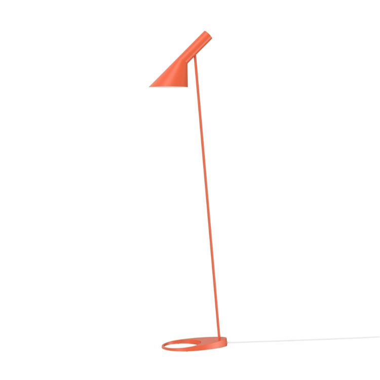 Louis Poulsen Aj Gulvlampe i Electric Orange - Designet af Jacobsen