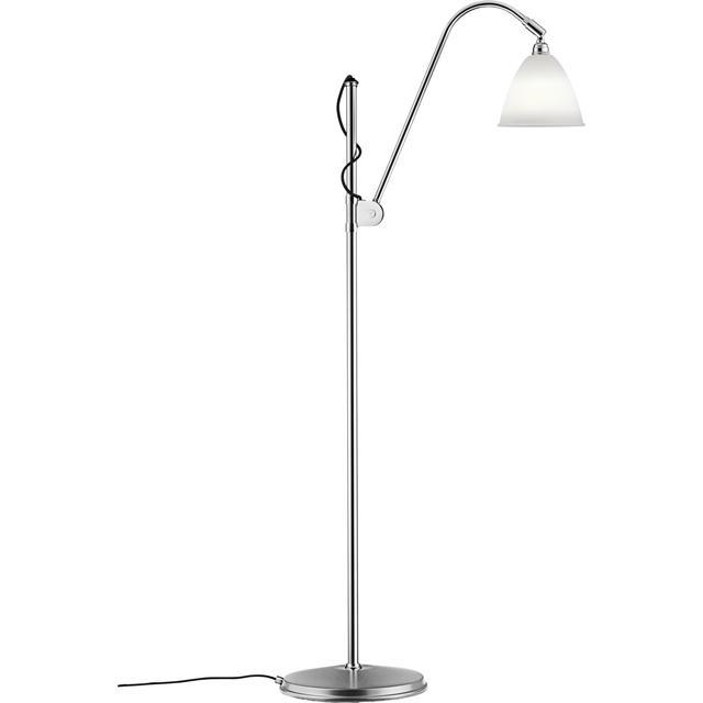 Elegant Gubi Bestlite BL3S Gulvlampe i Krom og Porcelæn
