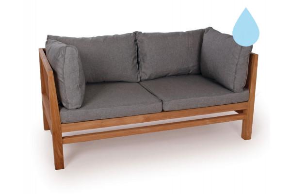 Colorado Teak Sofa til 2 personer - Grå Vandafvisende