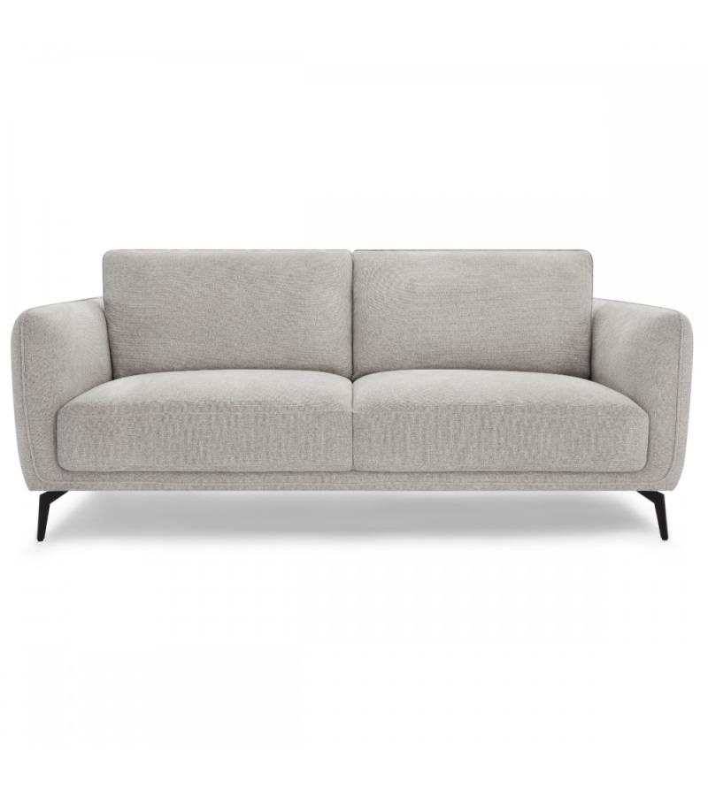 Selena 3-personers Sofa i Grå Stof og Sort Metal