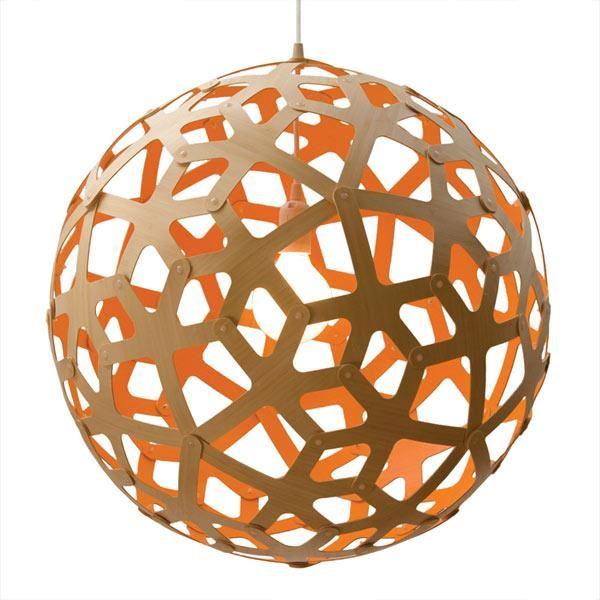 David Trubridge Coral Pendel Ø100 i Orange - Unik Belysning