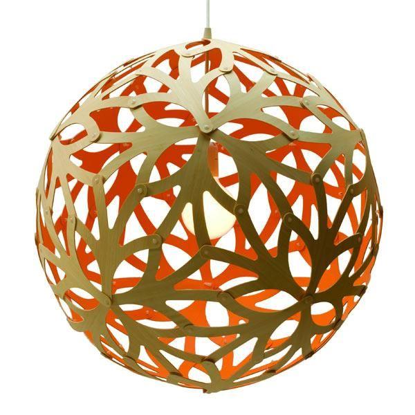 David Trubridge Floral Ø100 Orange Pendel - Unik Belysning