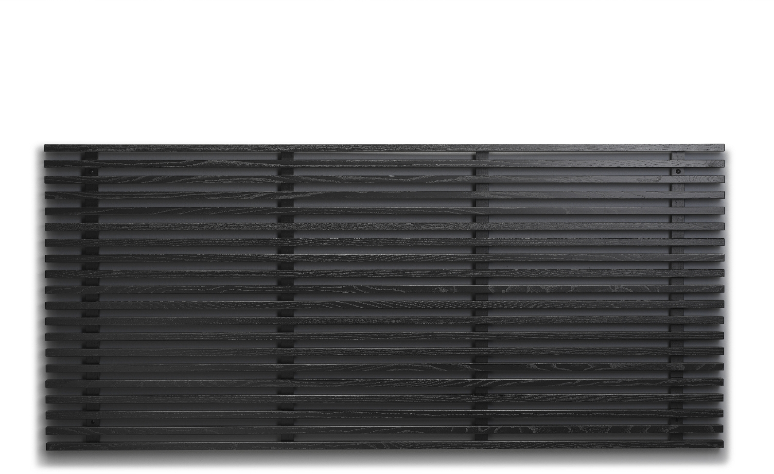 Zece Sengegavl i Sortbejdset Ask - Elegant Design