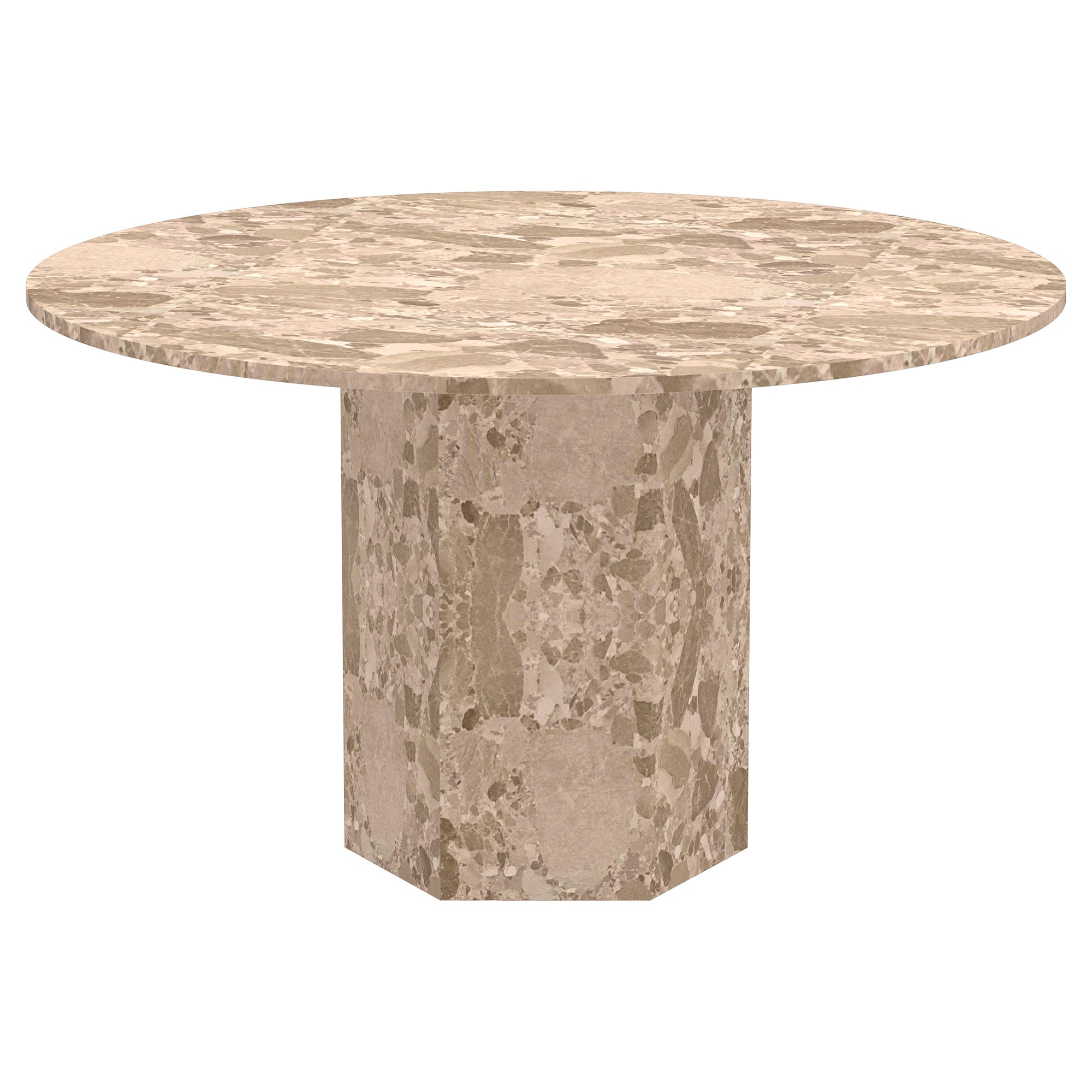 Naxos Spisebord  Latte Marmor   ø130
