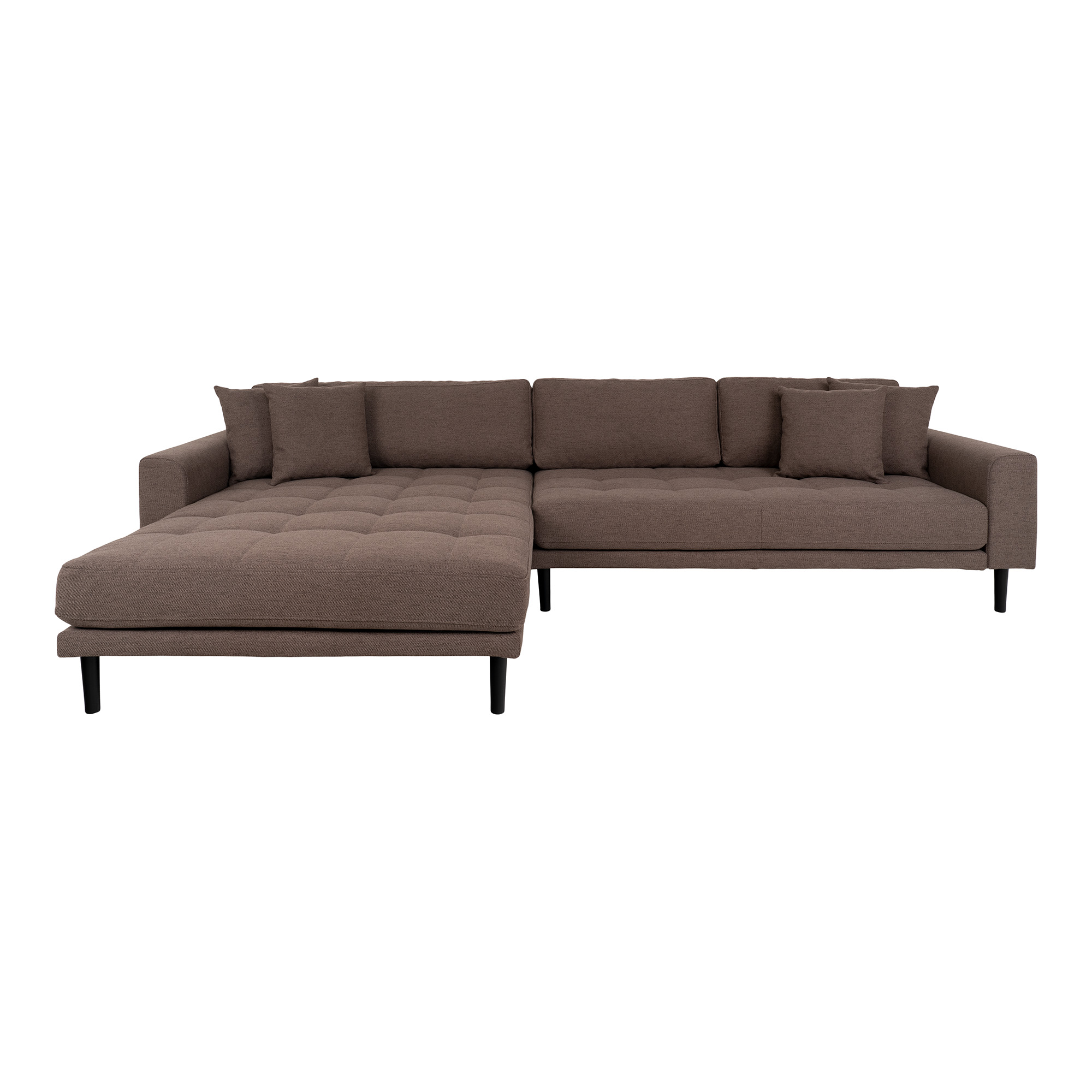 House Nordic Lido Loungesofa  Venstre Chaiselong       Puder Brun Polyester   Natur Bøg