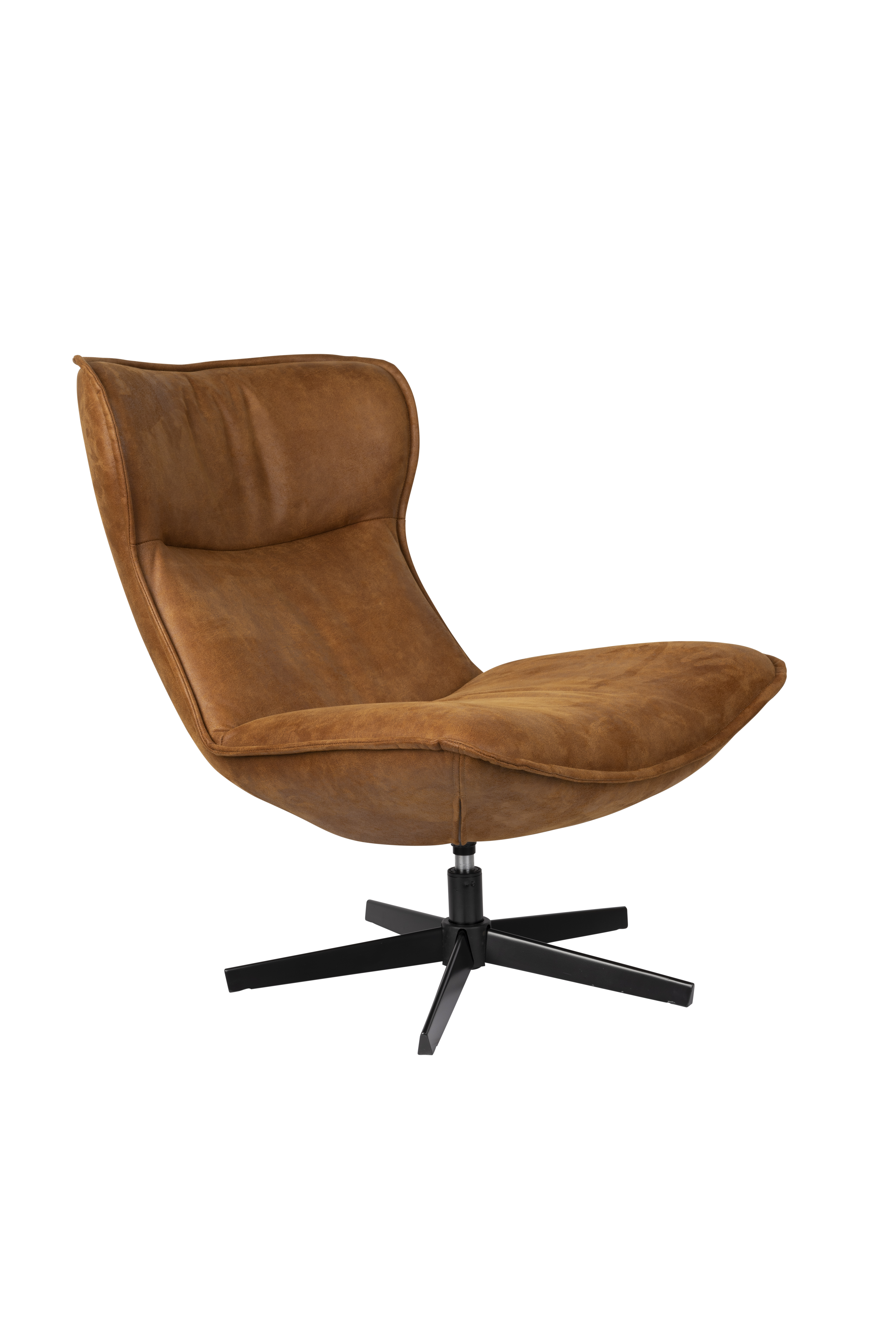 White Label Living John Drejestol Cognac Kunstlæder   Metal