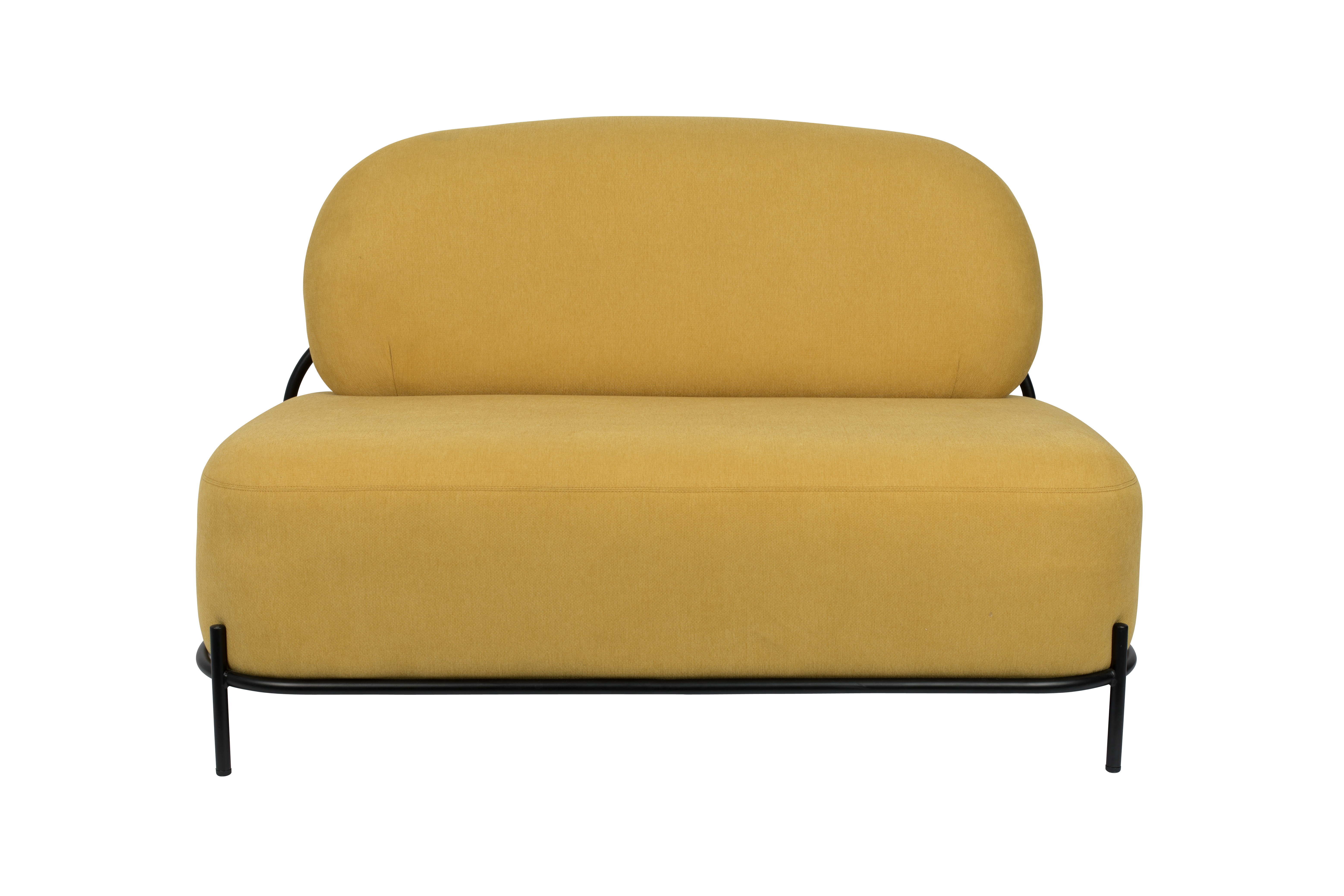 White Label Living Polly Sofa Gul Stof   Jern
