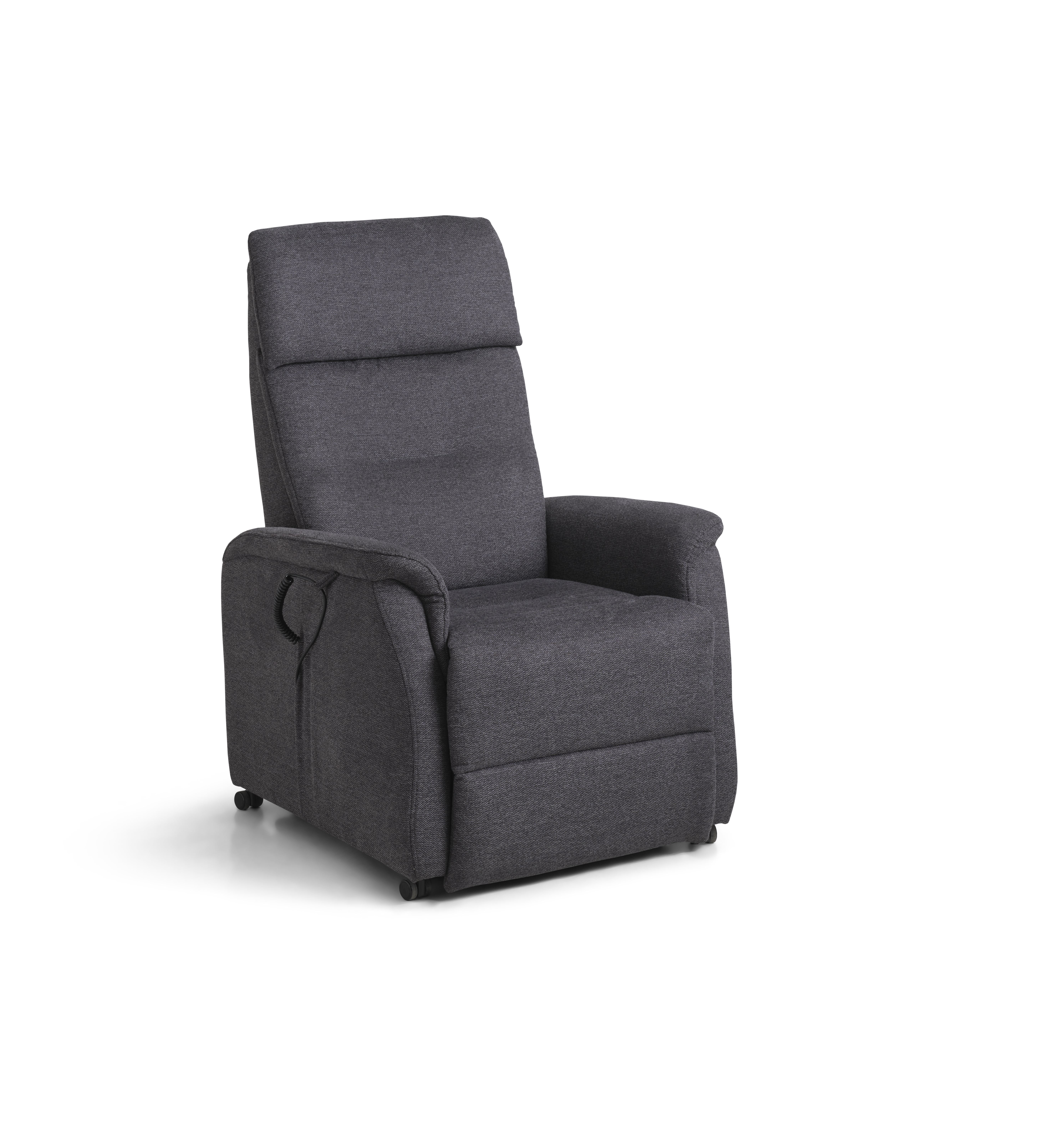 Alexander Recliner Lænestol    Motors Antracitgrå Polyester Stof   Hjul