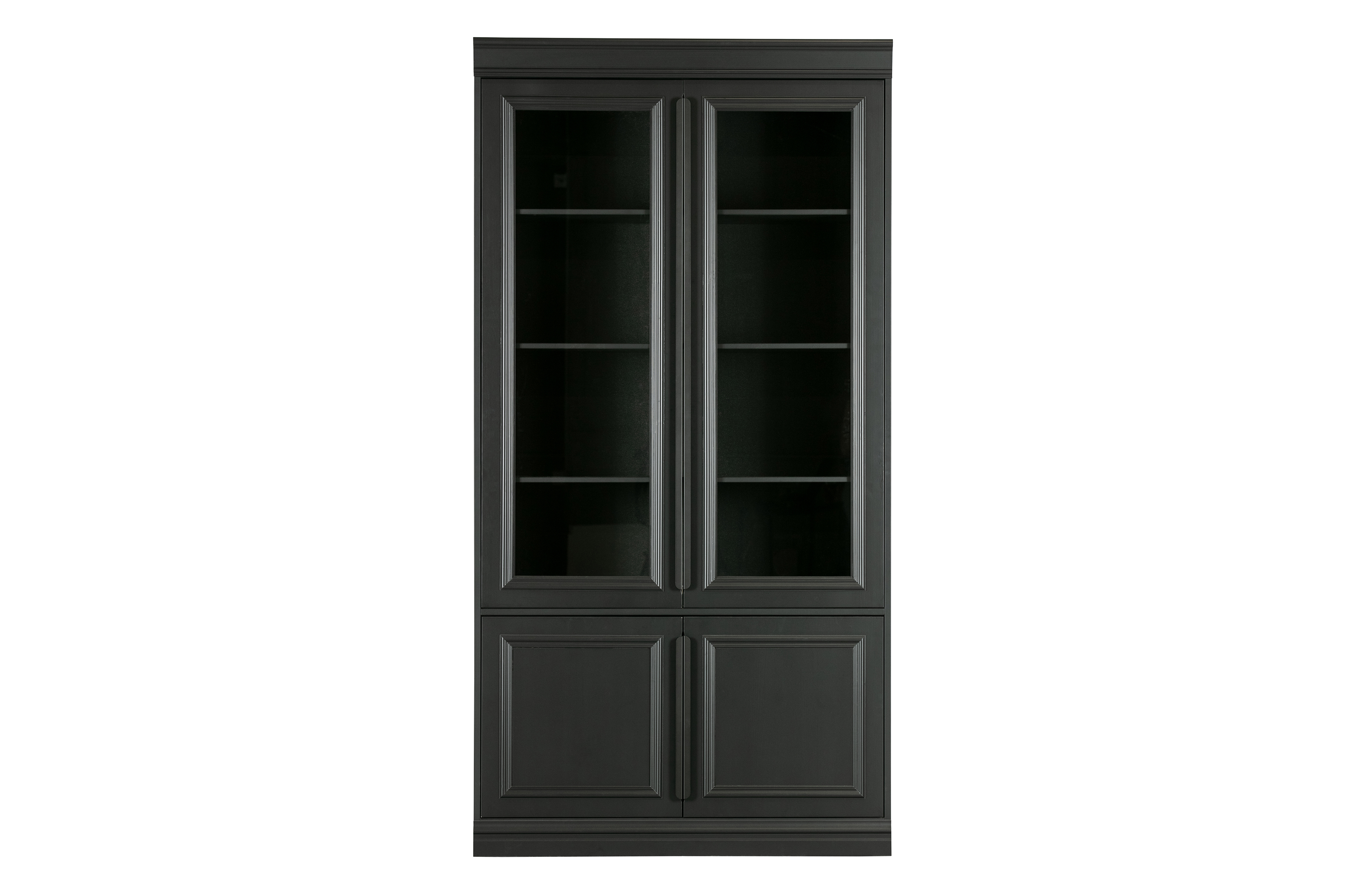 Bepurehome Organize Vitrineskab       Låger     Hylder Glas   Sort Fyrretræ