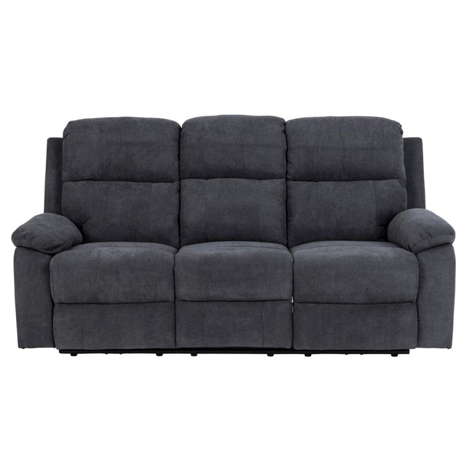 Act Nordic Mora   Pers  Recliner Sofa  Elektrisk       Stik Mørkegrå Stof   Sort Metal