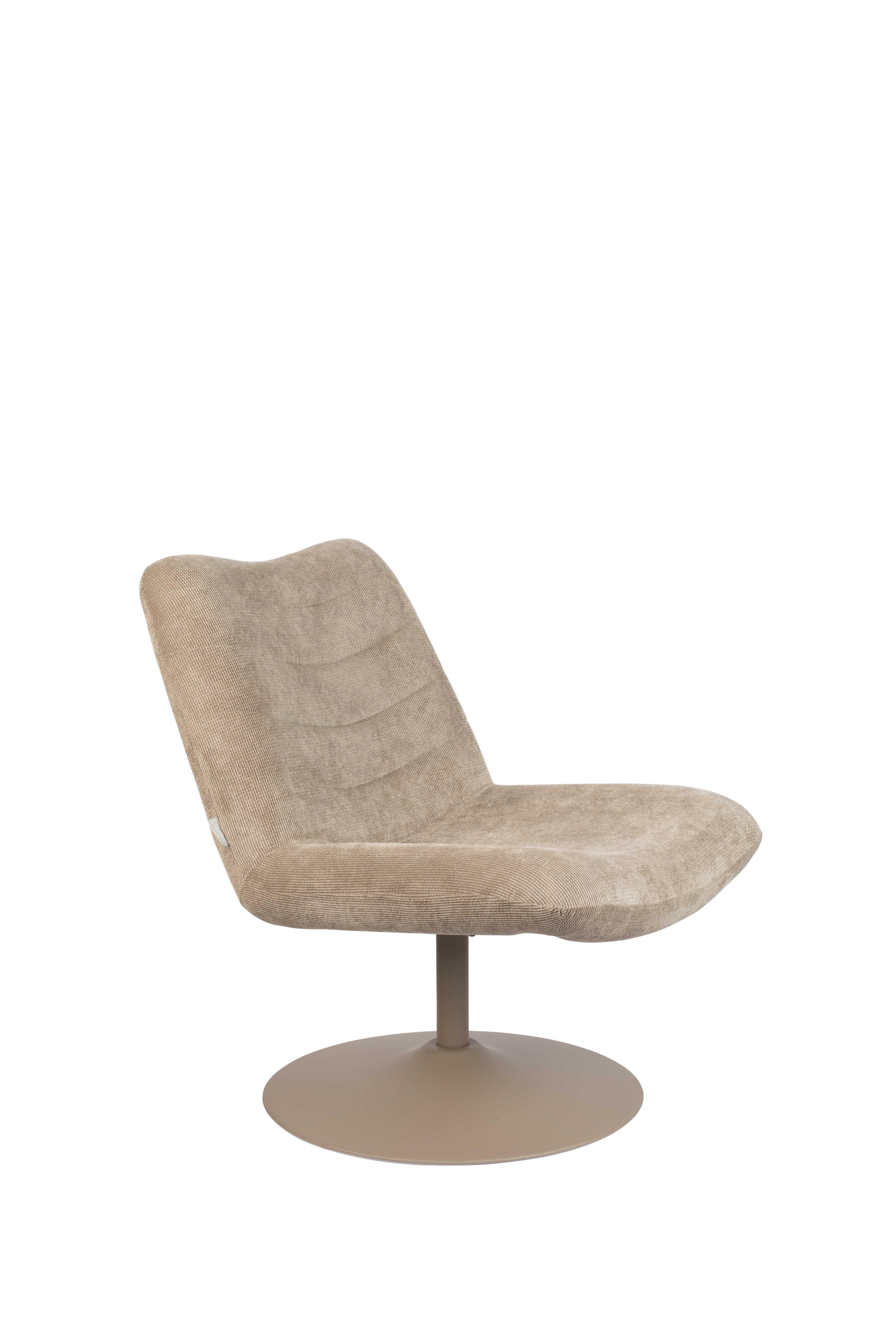 Zuiver Bubba Drejestol Beige Fløjl Polyester Nylon   Stål