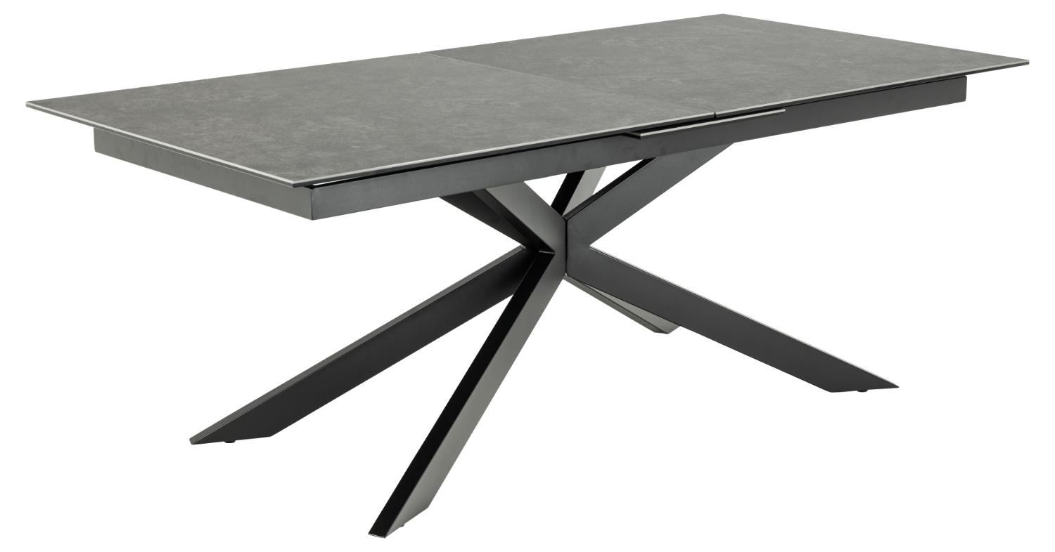 Act Nordic Irwine Spisebord       Tillægsplade Sort Keramik Glas   Sort Stål  200 240x100
