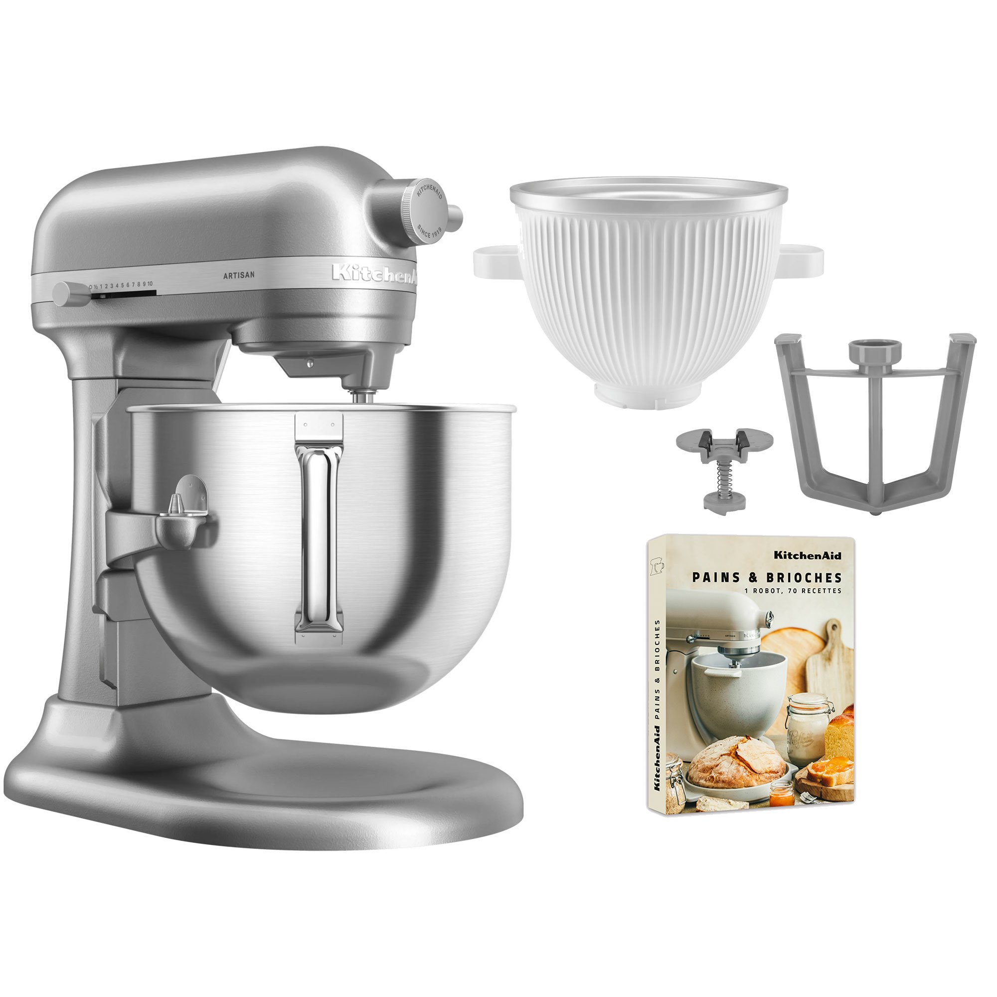 Artisan 5ksm70shxe Køkkenmaskine     Liter   5ksmicm Ice Cream Maker  Contour Silver