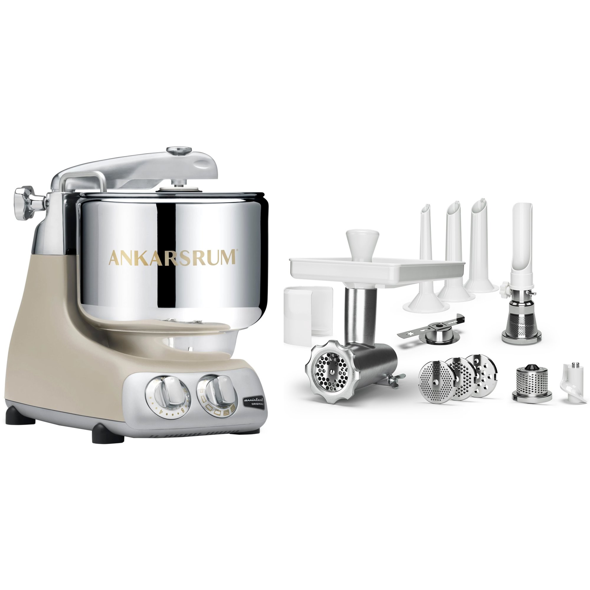 Assistent Akm 6230 Røremaskine   Komplet Kødhakker  Harmony Beige