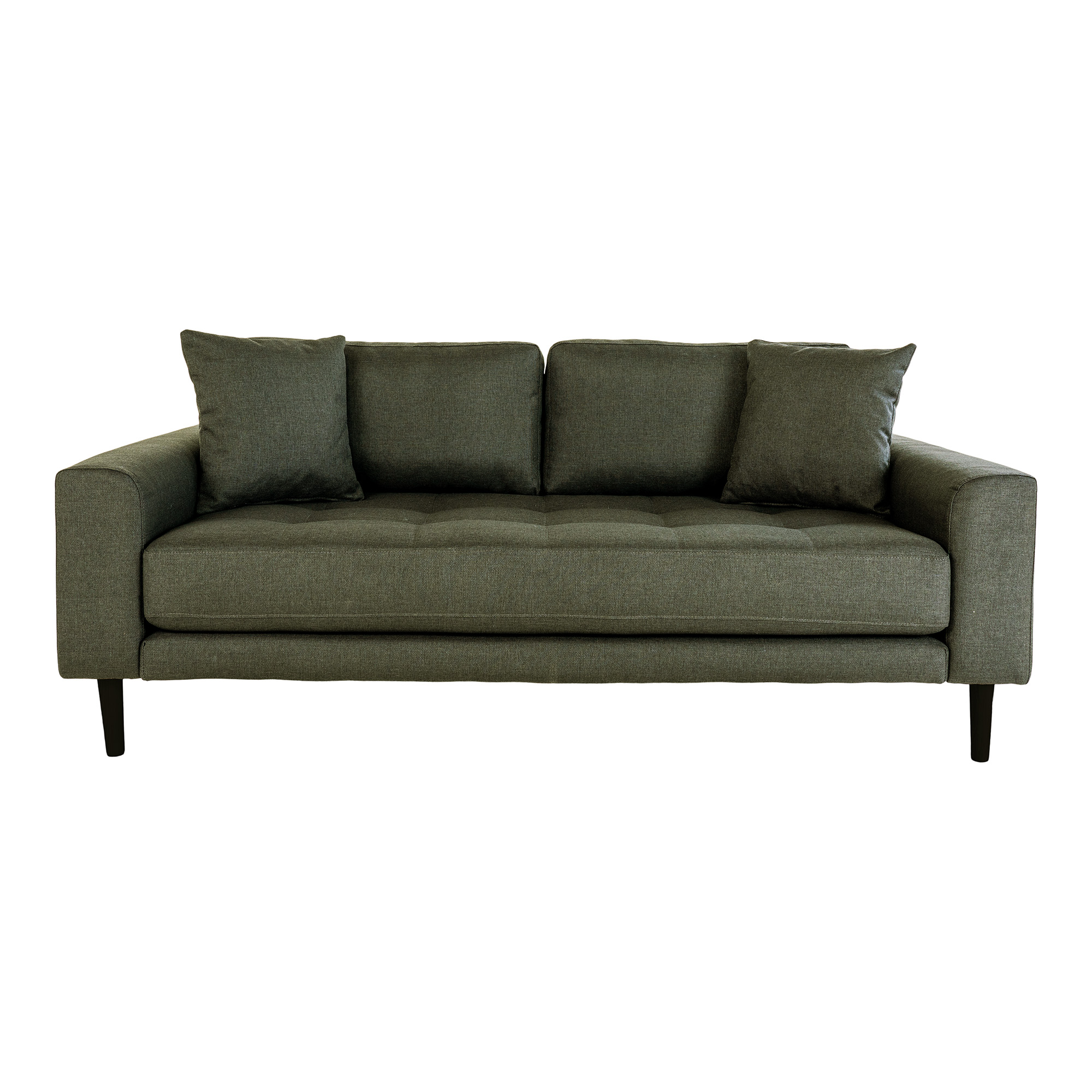 House Nordic Lido     Pers  Sofa       Puder Olivengrøn Polyester   Sort Træ