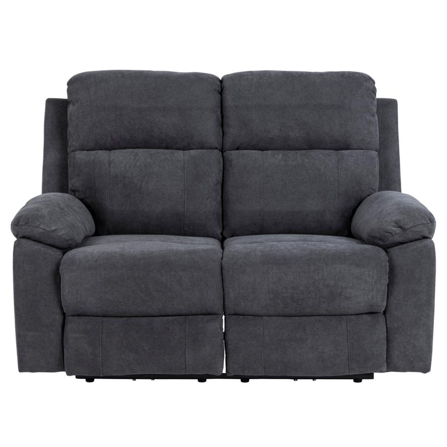 Act Nordic Mora   Pers  Recliner Sofa  Elektrisk       Stik Mørkegrå Stof   Sort Metal