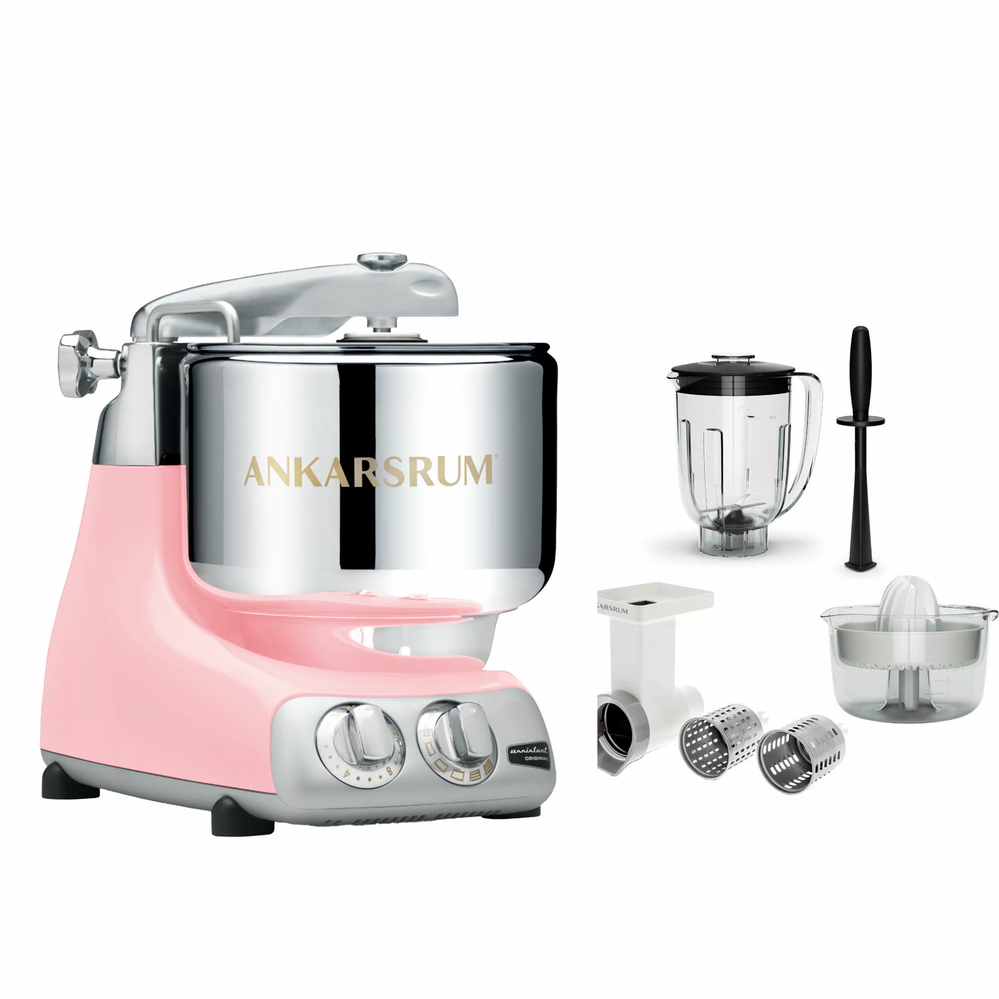 Ankarsrum Assistent Original Akm6230 Cloudy Pink     Green-tilbehørspakke