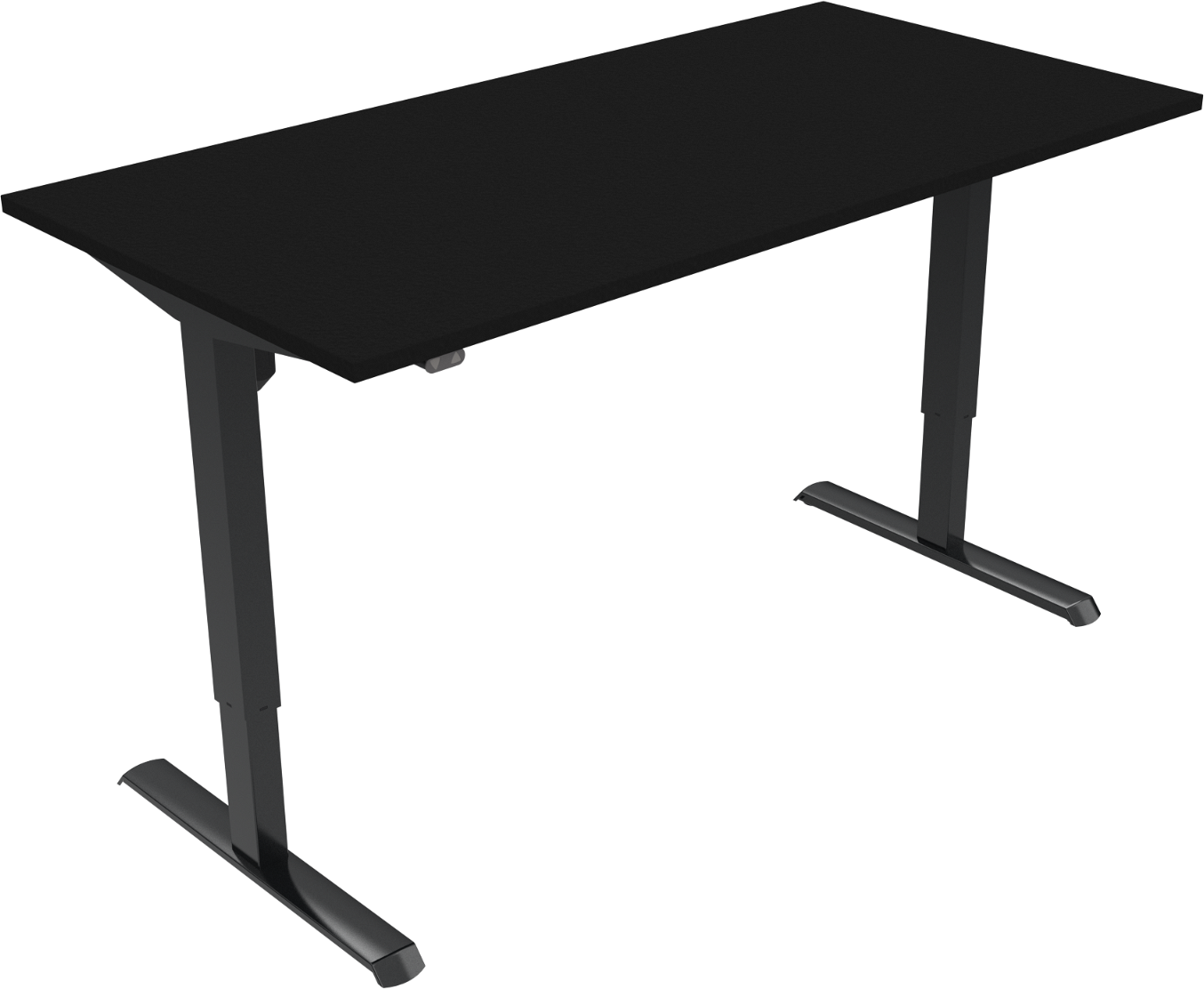 Adaptdesk   -bens Hæve- Sænkebord  Firkantet  Sort Sort  H118x160x80    Mfc