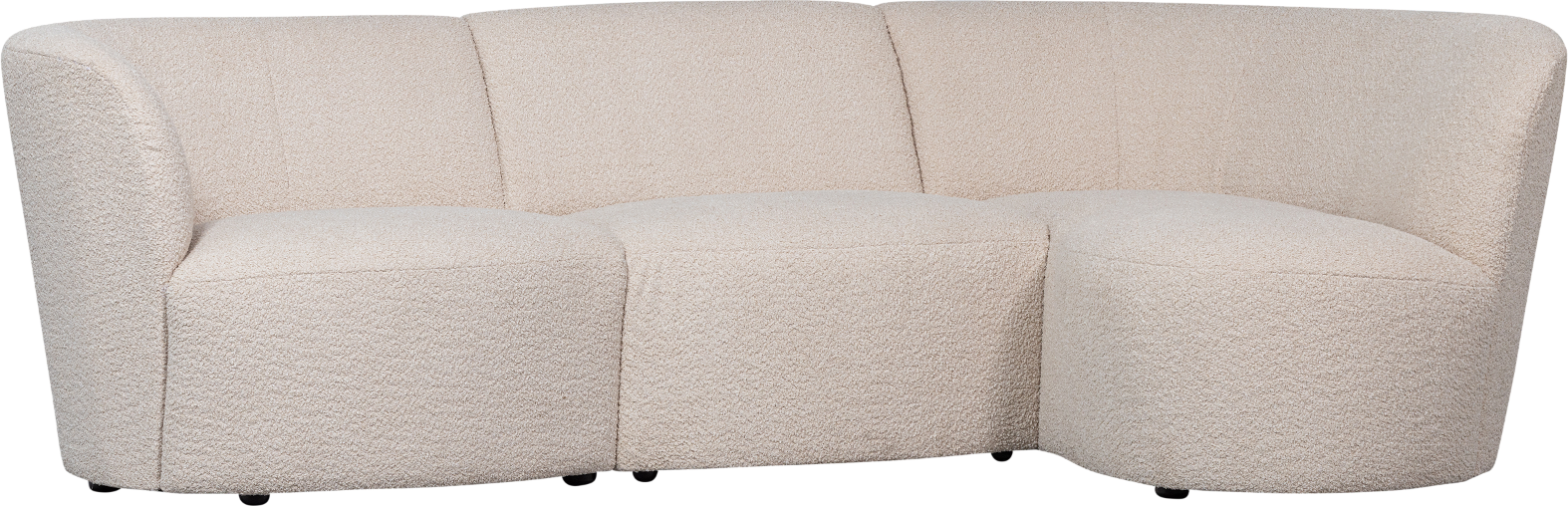 Coco   -personers Sofa Højrevendt  Creme  H70x138x230