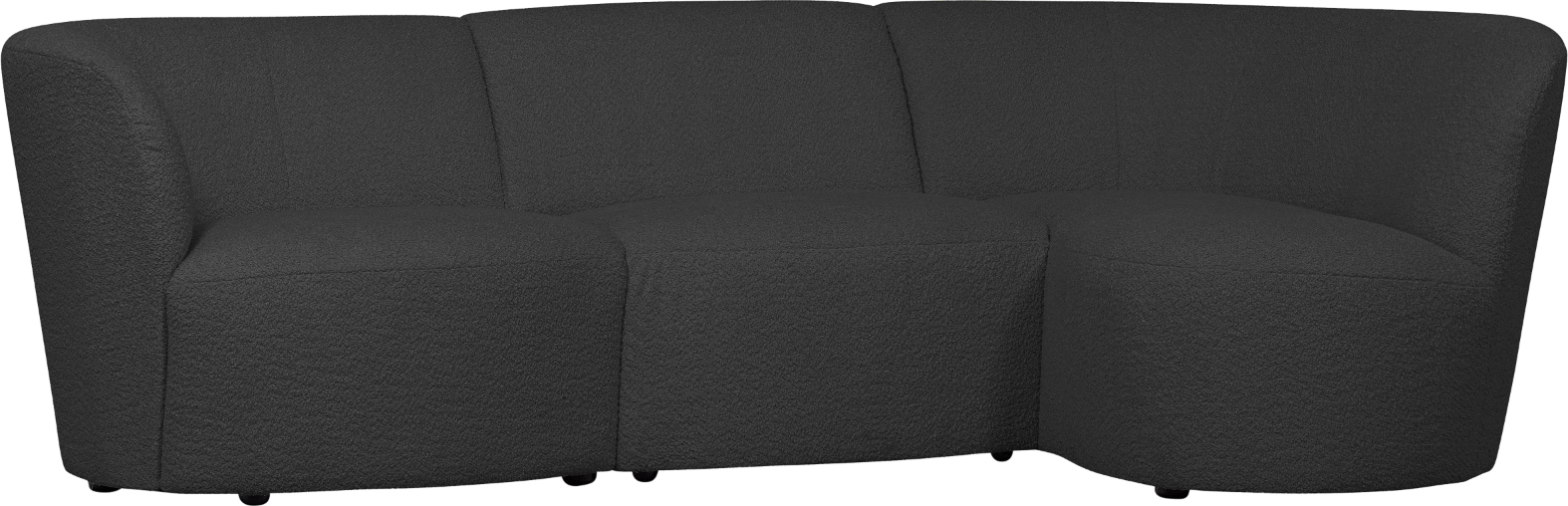 Coco   -personers Sofa Højrevendt  Mørkegrå  H70x138x230