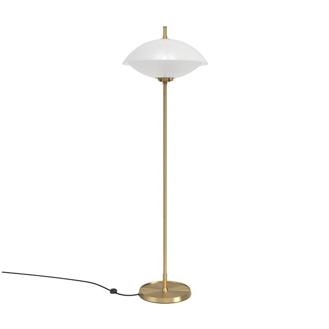 Fritz Hansen Musling Gulvlampe Opal Messsing