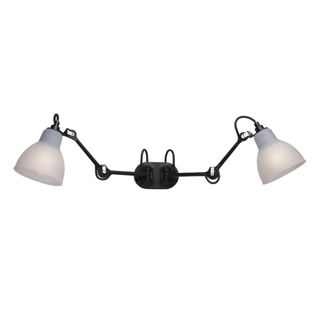 Lampe Gras N204 Double Badeværelses Væglampe Sort Polykarbonat  8211  Dcwéditions