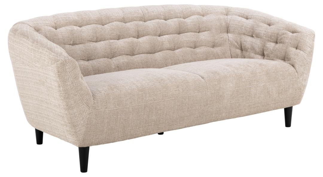 Act Nordic Ria Sofa - Beige Stof & Sort Gummitræ