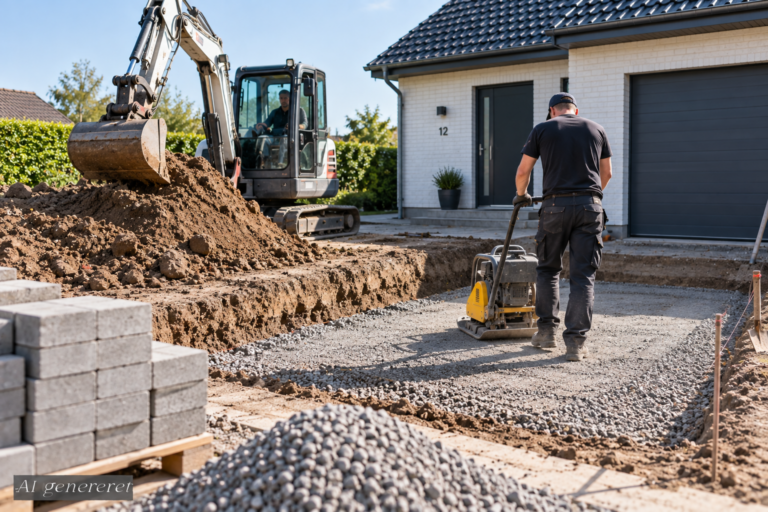 Ny betonindkørsel: Budgettet begynder længe før, betonbilen kommer