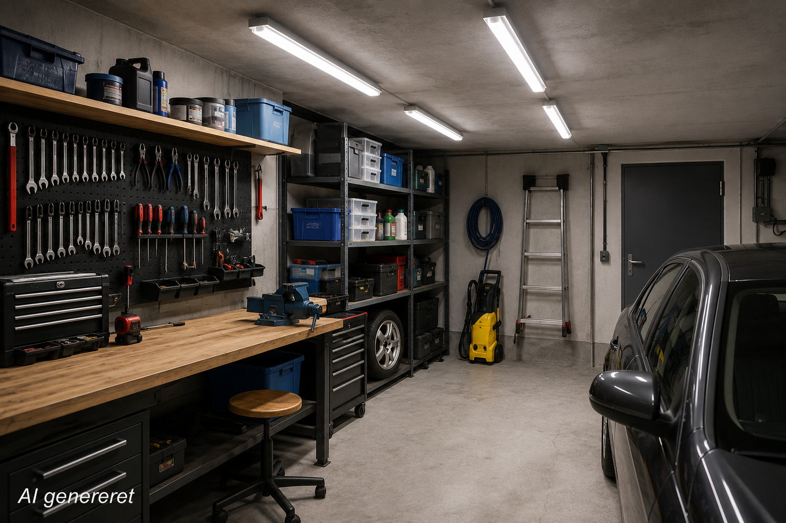 Når lysstofrøret har gjort sit: Sådan vælger du et LED armatur til garage og værksted